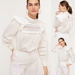 J Crew White Blouse. M.